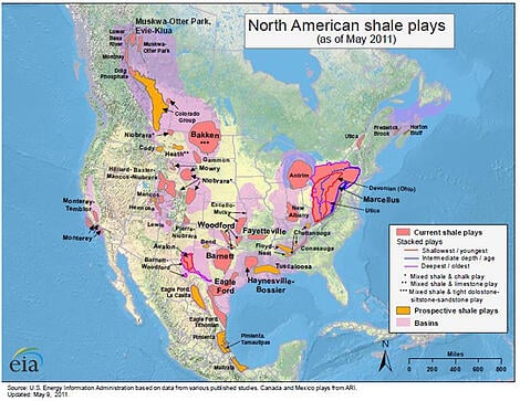 North American Shale locations