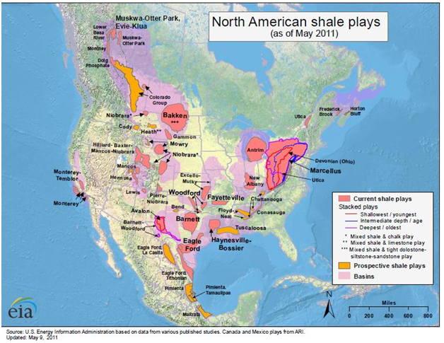 North American Shale locations